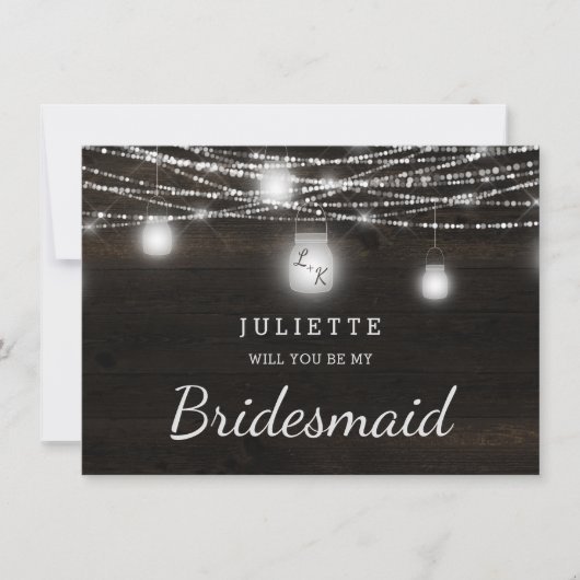 Oak Ridge Rustic Sei meine Bridesmaid Vorschlag Ca (Vorderseite)