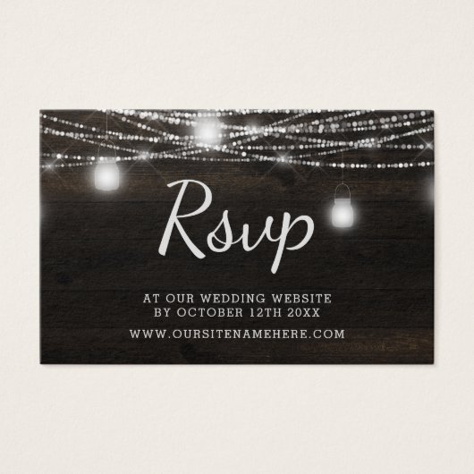 Oak Ridge Rustic Wedding Website UAWG Insert Cards (Vorderseite)