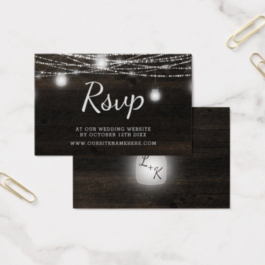Oak Ridge Rustic Wedding Website UAWG Insert Cards (Büro)