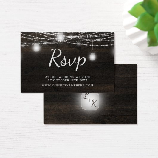Oak Ridge Rustic Wedding Website UAWG Insert Cards (Schreibtisch)