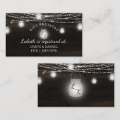 Oak Ridge Rustic Wood Brautparty Gift Registry Begleitkarte (Vorne/Hinten)