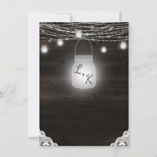 Oak Ridge Rustic Wood Couple's Polterabend Einladung (Rückseite)