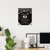 Oak Ridge Rustic Wood Foto Booth Wedding Sign Poster (Heimbüro)