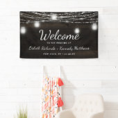 Oak Ridge Rustic Wood & Mason Jars Wedding Willkom Banner (Insitu)