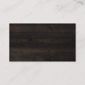 Oak Ridge Rustic Wood Seating Wedding Tischnummer Platzkarte (Rückseite)