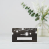 Oak Ridge Rustic Wood Seating Wedding Tischnummer Platzkarte (Stehend Vorderseite)