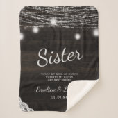 Oak Ridge Rustikal zum Zitat von Schwester Heartfe Sherpadecke (Vorderseite)