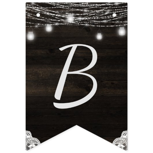 Oak Ridge Rustikale Holzbrücke zum Brautparty Wimpelkette (Dritte Fahne)