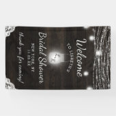 Oak Ridge Rustikales Dunkles Holz Brautparty Willk Banner (Horizontal)