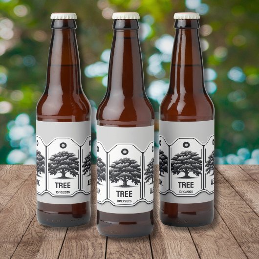 Oak Tree Ale Beer Label Bierflaschenetikett