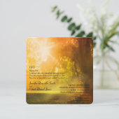 Oak Tree at Sunset Wedding Einladung (Stehend Vorderseite)