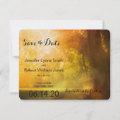 Oak Tree at Sunset Wedding Save the Date (Vorderseite)