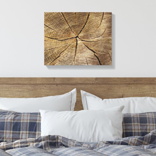 Oak Tree Cross Section Canvas Print Leinwanddruck (Insitu (Schlafzimmer))