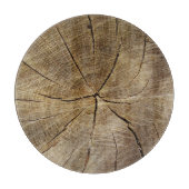 Oak Tree Cross Section Glass Chopping Board Schneidebrett (Vorderseite)