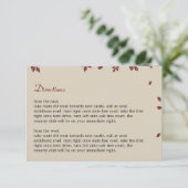 Oak Tree Directions Card Begleitkarte (Stehend Vorderseite)