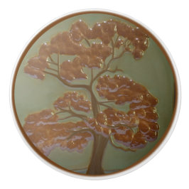 Oak Tree Druckwerfer Ziehen Keramik Knoblauch Keramikknauf