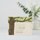 Oak Tree EDITABLE FARBE Save the Date Postcard Postkarte (Stehend Vorderseite)
