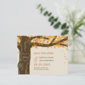 Oak Tree EDITABLE FARBE Save the Date Postcard Postkarte (Stehend Vorderseite)