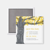 Oak Tree EDITABLE FARBE Speichern Sie das Datum Ma Magnet (Vorderseite/Rückseite)
