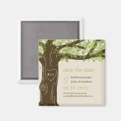 Oak Tree EDITABLE FARBE Speichern Sie das Datum Ma Magnet (Vorderseite/Rückseite)