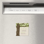 Oak Tree EDITABLE FARBE Speichern Sie das Datum Ma Magnet (In Situ (Geschirrspüler))