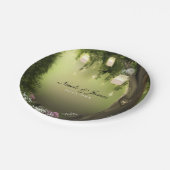 Oak Tree Enchanted Forest Garden Hochzeitsfeiern T Pappteller (Schrägansicht)