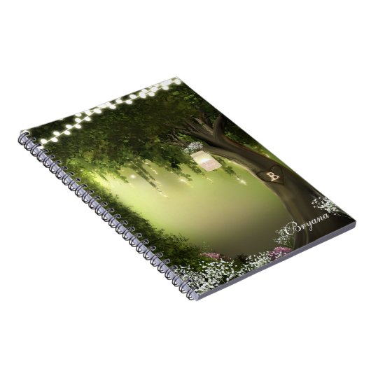 Oak Tree Enchanted Forest Garden Notebook Journal Notizblock (Rechte Seite)