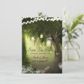 Oak Tree Enchanted Forest Garden Save the Date (Stehend Vorderseite)