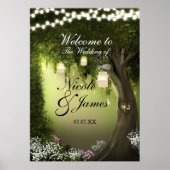 Oak Tree Enchanted Forest Garden Wedding Poster (Vorne)