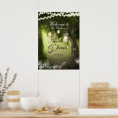 Oak Tree Enchanted Forest Garden Wedding Poster (Küche)