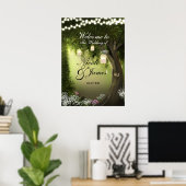 Oak Tree Enchanted Forest Garden Wedding Poster (Heimbüro)