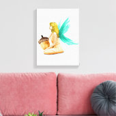 Oak Tree Fairy mit Acorn Leinwanddruck (Insitu (Wohnzimmer))