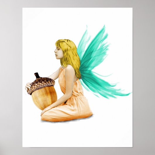 Oak Tree Fairy mit Acorn Poster (Vorne)