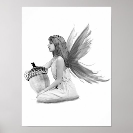 Oak Tree Fairy mit Acorn Poster (Vorne)