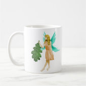 Oak Tree Fairy mit einem Eichenleaf Kaffeetasse (Links)