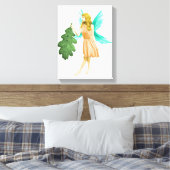 Oak Tree Fairy mit einem Eichenleaf Leinwanddruck (Insitu (Schlafzimmer))