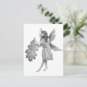 Oak Tree Fairy mit Leaf Postkarte (Stehend Vorderseite)