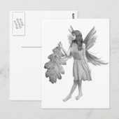 Oak Tree Fairy mit Leaf Postkarte (Vorne/Hinten)