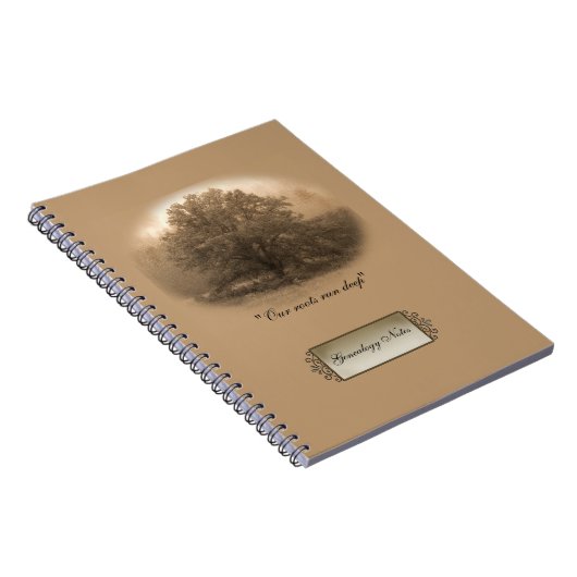 Oak Tree Genealogy-Notebook Notizblock (Rechte Seite)