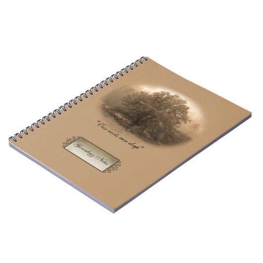 Oak Tree Genealogy-Notebook Notizblock (Linke Seite)