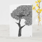 Oak Tree Grußkarte Karte (Gelbe Blume)