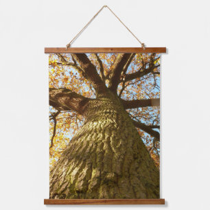 Oak Tree Hanging Tapestry Wandteppich Mit Holzrahmen