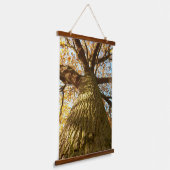 Oak Tree Hanging Tapestry Wandteppich Mit Holzrahmen (Gewinkelt)