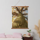 Oak Tree Hanging Tapestry Wandteppich Mit Holzrahmen (Schlafzimmer)