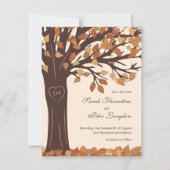 Oak Tree Heart Save the Date Wedding Card (Vorderseite)