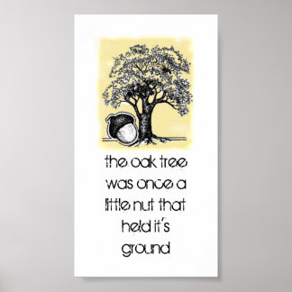 Oak Tree Inspiration Poster