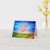 OAK TREE KLEINE GREETKARTE KARTE (Gelbe Blume)