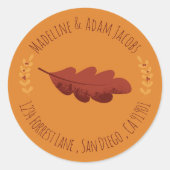 Oak Tree Leaf Herbst Umschlag Aufkleber (Vorderseite)