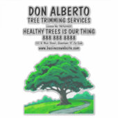 Oak Tree Logo | Custom Tree Trimming Service Aufkleber (Vorderseite)