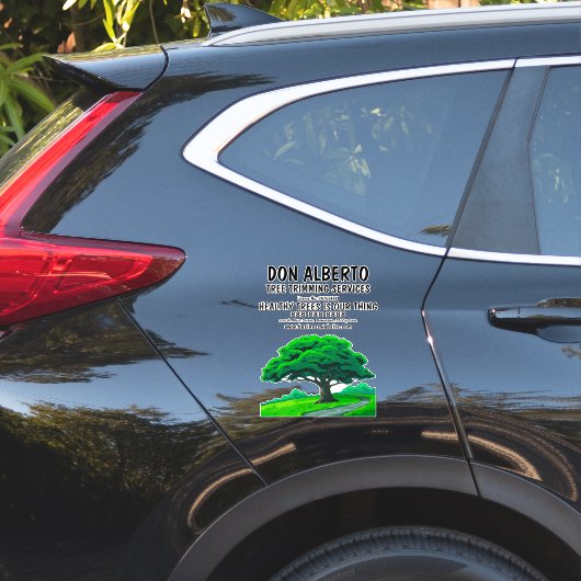 Oak Tree Logo | Custom Tree Trimming Service Aufkleber (Auto Seite)